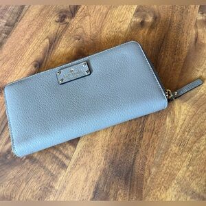 Kate Spade Gray Zip-Around Wallet